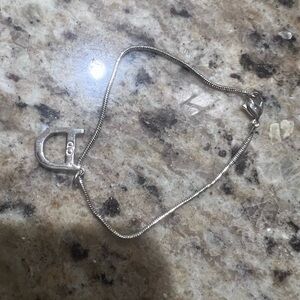 Dior Silver Bracelet with Chain Design